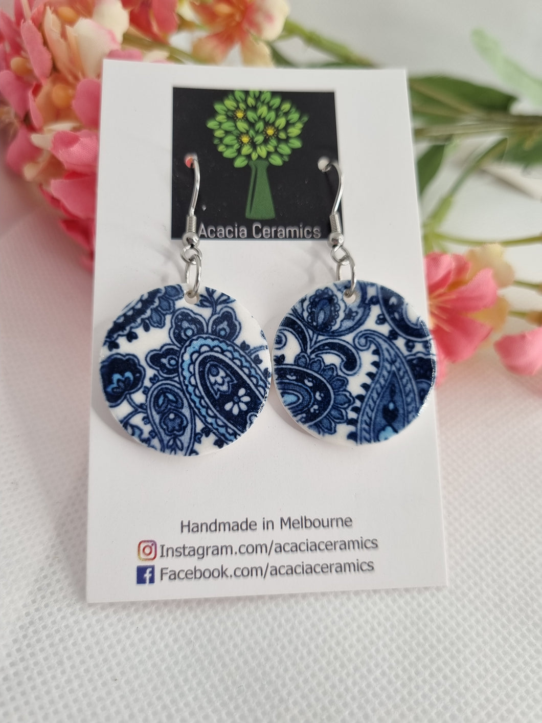 Paisley Round Earrings