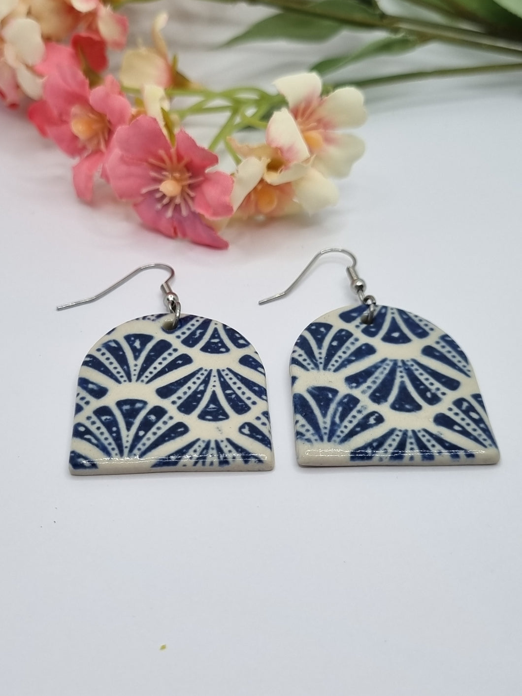 Large Blue Streams Earrings